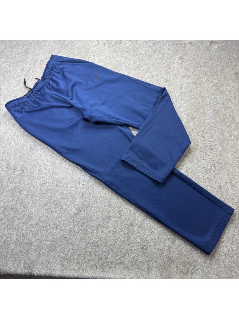 Nike THERMA-FIT Sweatpants Men L Blue Fleece 30" Tapered Fitness Relaxed 197